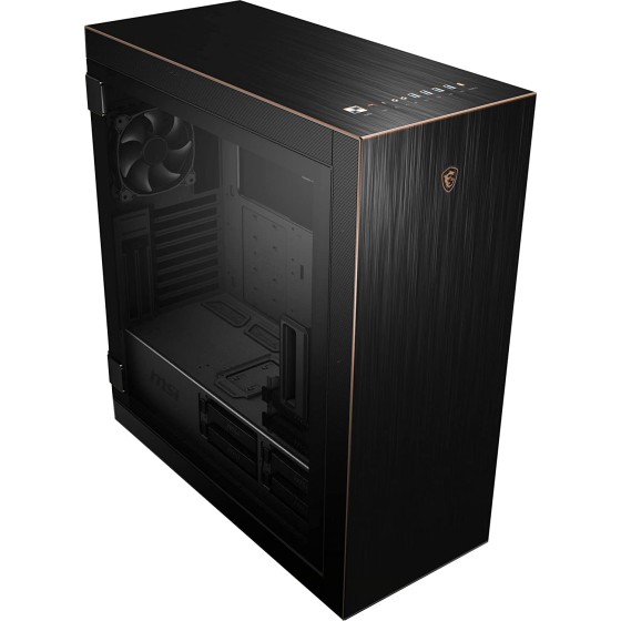 MSI MAG Sekira 500G Gaming Cabinet with Gold Trim, 2X 200mm + 1x120mm Fans, USB Type-C, Tempered Glass, Magnetic Dust Filter(Black)