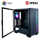 Msi MAG Vampiric 300R Pacific Blue Gaming Cabinet with VGA Support Bracket, Hinged Tempered Glass Window, 360mm Radiator Support, Magnetic Dust Filter