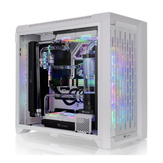 Thermaltake CTE C750 TG ARGB Snow-White Full Tower Cabinet with three pre-installed 140mm CT140 ARGB fans and can support up to 420mm AIO radiators at the front (White)