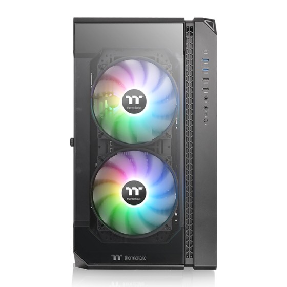 Thermaltake View 51 Tempered Glass Cabinet with 2x200mm ARGB 5V Motherboard Sync RGB Fans + Rear Fan (Black)
