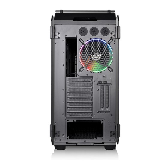 Thermaltake View 71 Tempered Glass RGB Edition Cabinet with three preinstalled 140mm Riing RGB fans and can support motherboards up to E-ATX(Black)