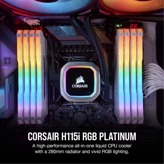 Corsair H115I Platinum 280mm Liquid CPU Cooler