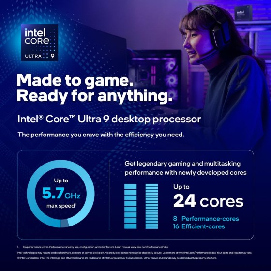 Intel Core Ultra 9 285K Desktop Processor Intel Core Ultra 9 285K desktop processor