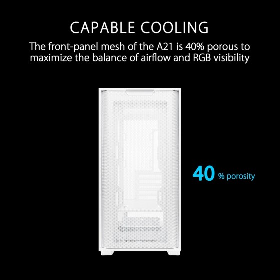 Asus A21 Mid Tower Cabinet White Asus A21 Mid Tower Cabinet White