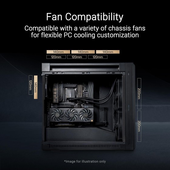 ASUS ProArt PA602 Wood Edition Modern Black E-ATX computer case