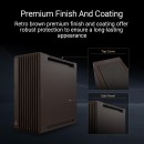ASUS ProArt PA602 Wood Edition Retro Brown E-ATX Mid-Tower Case with Tempered Glass, 440 mm GPU Support, 420 mm Radiator & 3 Pre-Installed Fans, Removable Dust Filters