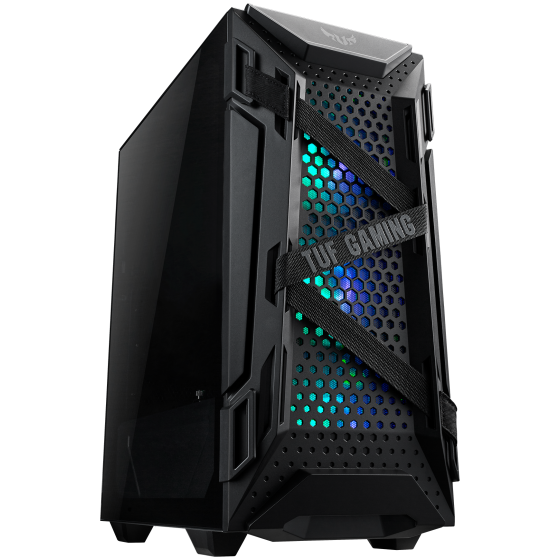 ASUS TUF Gaming GT301 ATX mid-tower cabinet with tempered glass