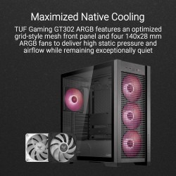 Asus TUF Gaming GT302 ARGB Mid Tower Cabinet White Asus TUF Gaming GT302 ARGB Mid Tower Cabinet White