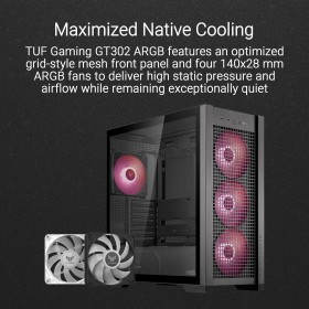 ASUS TUF Gaming GT302 ARGB White ATX Mid-Tower Case ASUS TUF Gaming GT302 ARGB White ATX Mid-Tower Case