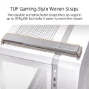 ASUS TUF Gaming GT502 White It’s Wonderfully Split! with Dual Chamber Chassis, Panoramic View​, Front Panel High-Speed USB Type-C​ and Tool-Free Side Panels