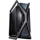 ASUS ROG Hyperion GR701 E-ATX computer case, 420 mm dual radiator support, four 140 mm fans, metal GPU holder, component storage, ARGB fan hub, 60W fast charging