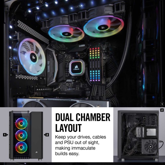Corsair Crystal Series 680X RGB Dual Chamber Case — Black