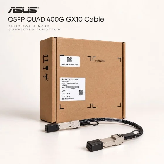 ASUS QSFP QUAD 400G GX10 QSFP112 cable for AI supercomputer stacking