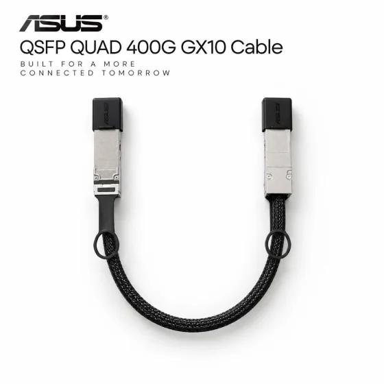 ASUS GX10 QSFP112 400G cable full product view