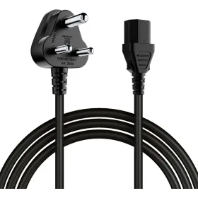 Desktop PC AC Power Cord for Compatible Computers and Monitors