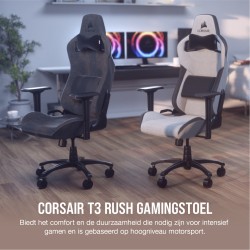 Corsair T3 RUSH Fabric Gaming Chair - Charcoal