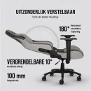 Corsair T3 RUSH Fabric Gaming Chair - Grey/Charcoal