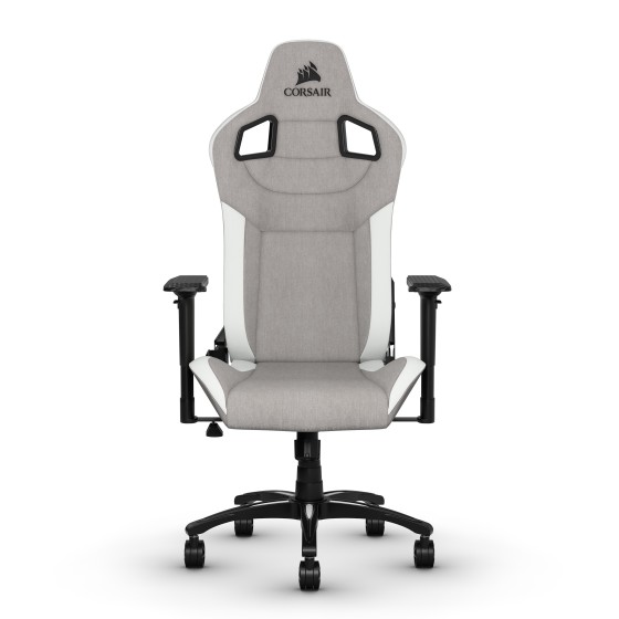 Corsair T3 RUSH Fabric Gaming Chair - Grey/White