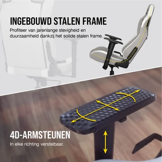 Corsair T3 RUSH Fabric Gaming Chair - Grey/White Corsair T3 RUSH Fabric Gaming Chair - Grey/White