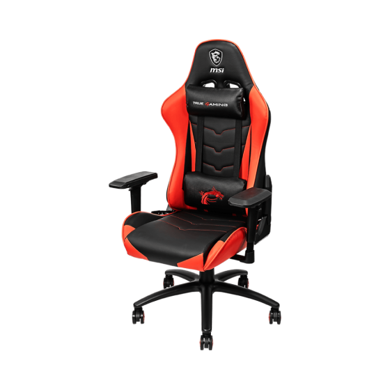MSI MAG CH120 Gaming Chair with Complete steel frame,180° fully reclinable backrest,4D Multi-Adjustable Armrests and seat