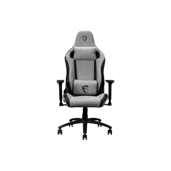 MSI MAG CH130 I Fabric Gray Gaming Chair with Unparalleled Comfort,Premium Materialals,165° reclinable, Adjustable neck & lumbar support cusions