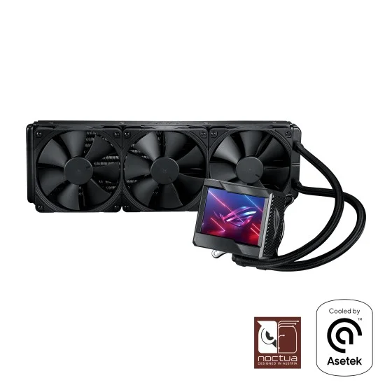 ASUS ROG Ryujin II 360 all-in-one liquid CPU cooler with 7th Generation Asetek pump, 3.5" LCD, Noctua Industrial PPC radiator fans and an embedded fan for the CPU socket area ASUS ROG Ryujin II 360 all-in-one liquid CPU cooler with 7th Generation Asetek pump, 3.5" LCD, Noctua Industrial PPC radiator fans and an embedded fan for the CPU socket area