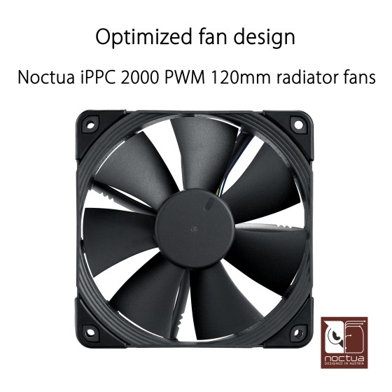ASUS ROG Ryujin II 360 all-in-one liquid CPU cooler with 7th Generation Asetek pump, 3.5" LCD, Noctua Industrial PPC radiator fans and an embedded fan for the CPU socket area