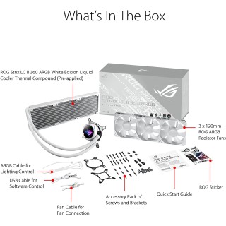 ASUS ROG STRIX LC II 360 ARGB White liquid CPU cooler - ROG STRIX