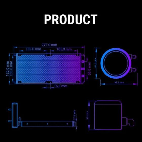 Ant Esports Ice Chroma 240 ARGB White Liquid Cooler Ant Esports Ice Chroma 240 ARGB White Liquid Cooler