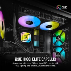Corsair iCUE H100i ELITE CAPELLIX 240mm Liquid CPU Cooler