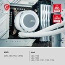 MSI MAG Coreliquid E360 White ARGB CPU Liquid Cooler