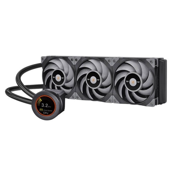 Thermaltake TOUGHLIQUID Ultra 360 All-In-One Liquid Cooler with latest LCD display that presents real-time information of the system