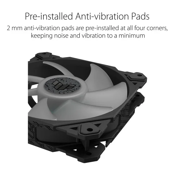 ASUS TUF Gaming TF120 ARGB Black chassis fan delivers high performance and durability in a rainbow of color | Triple Pack with ARGB Controller ASUS TUF Gaming TF120 ARGB Black chassis fan delivers high performance and durability in a rainbow of color | Triple Pack with ARGB Controller