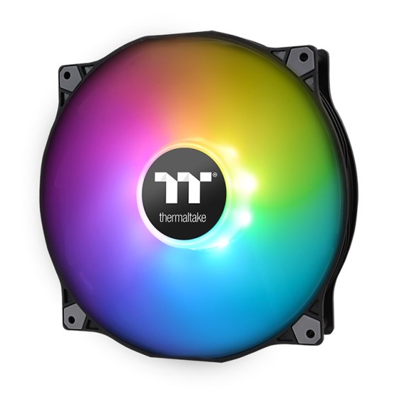 Thermaltake Pure 20 ARGB Sync Case Fan TT Premium Edition (1-Fan Pack) with a 16.8 million colors addressable LED ring that supports 5V RGB capable motherboards