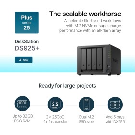 Synology DiskStation 4 Bay DS925+ Storage Drive Synology DiskStation 4 Bay DS925+ Storage Drive