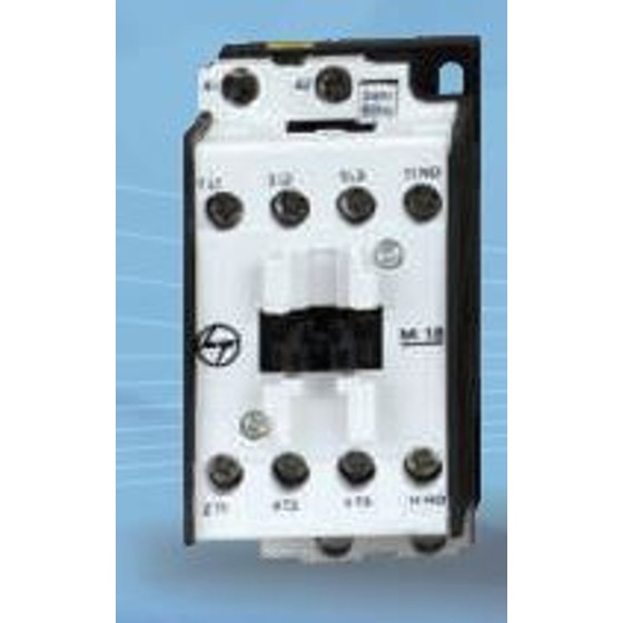 L&T MI 18 Contactors 6-18A  AC-3 Rating applications With 1 NO aux contact,Finger proof terminals upto 40A,Top mounting add-on blocks possible upto 80A,Spares available for entire range and Can be used with existing MN Range of thermal overload relays