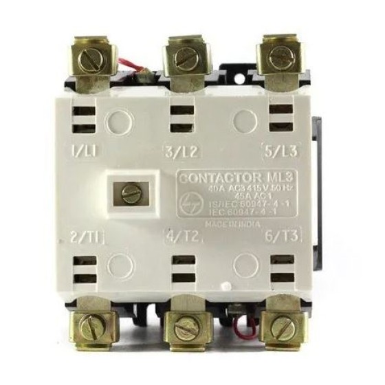 L&T ML 3 3 Pole Power Contactors with Conforms to IS/IEC 60947-4-1 & IEC 60947-4-1,Range from 25 - 300A AC-3 and Robust and suitable for hostile applications