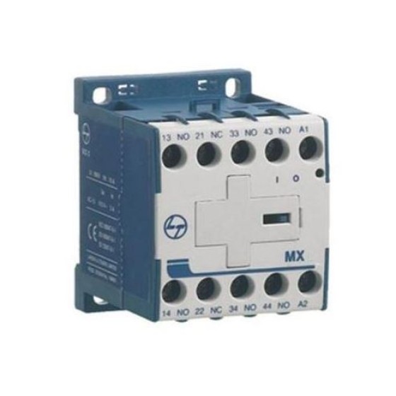 L&T MX Mini 06 3 Pole Power Contactors with Conforms to IS / IEC 60947-4-1 & IEC 60947-4-1,AC/DC Contactor in 45mm width,Base as well as DIN Rail mounting facility and Built-in Surge Suppressor in MX DC
