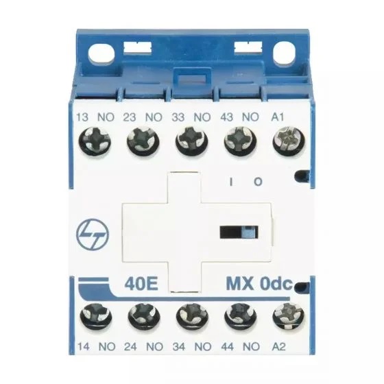 L&T MX0 40E 4 NO Auxiliary Contactors with Conforms to IS / IEC 60947-4-1 & IEC 60947-4-1,Available with AC or DC control in 45mm width and Inbuilt Surge Suppressor in MX DC