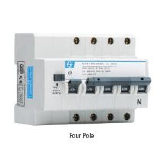 L&T Tipper RCBO Four Pole 25A-4P Earth Leakage+Miniature Circuit Brack-EL+MCB(RCBO) 30-mA with Conforms to IS 12640-2, IEC 61009-1,Combination of ELCB & MCB (EL+MCB) offers 3 in 1 protection and Both MCB and ELCB side knobs trip