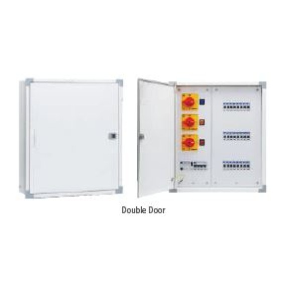 L&T Tipper 4 Way Phase Selector DBs Double Door with As per IS 8623,Ready to use DBs, complete with colour - coded wire set, 100A insulated bus bars, Neutral bar/s and shroud/s