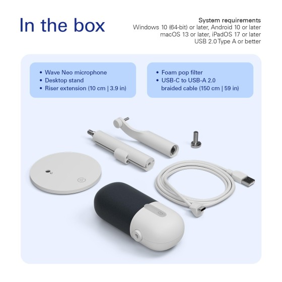 Elgato Wave Neo – USB Microphone for PC or Mac