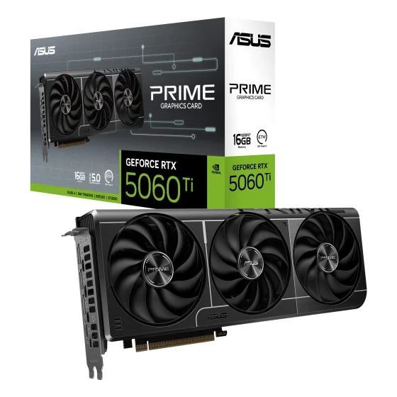 ASUS PRIME GeForce RTX 5060 Ti 16GB GDDR7 GPU ASUS PRIME GeForce RTX 5060 Ti 16GB GDDR7 GPU