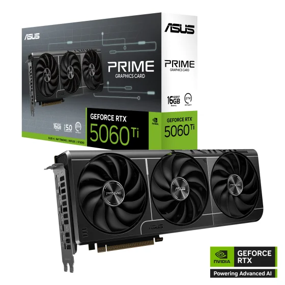 ASUS PRIME GeForce RTX 5060 Ti 16GB GDDR7 GPU ASUS PRIME GeForce RTX 5060 Ti 16GB GDDR7 GPU