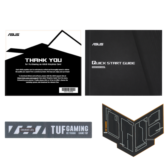 TUF Gaming Radeon RX 9060 XT OC 16GB Graphics Card by ASUS ASUS TUF Gaming RX 9060 XT OC Edition 16GB GDDR6 Graphics Card โ Front and Side View