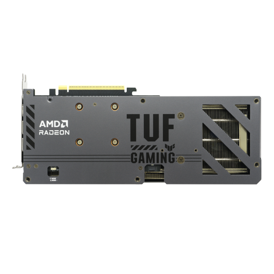 TUF Gaming Radeon RX 9060 XT OC 16GB Graphics Card by ASUS ASUS TUF Gaming RX 9060 XT OC Edition 16GB GDDR6 Graphics Card โ Front and Side View