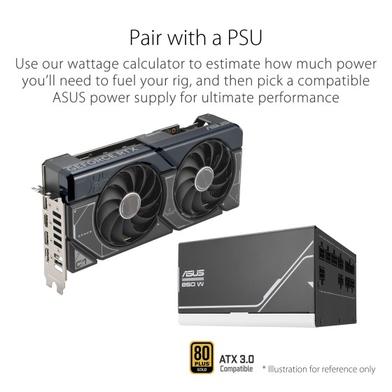 ASUS Dual GeForce RTX 4070 SUPER 12GB GDDR6X Gaming Graphics Card with PCIe 4.0, DLSS 3, HDMI 2.1, DisplayPort 1.4a, Auto-Extreme Tech, two powerful Axial-tech fans and a 2.56-slot design for broad compatibility