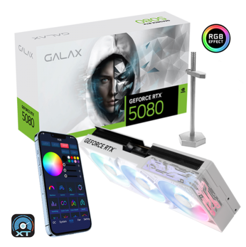 GALAX GeForce RTX 5080 1-Click OC White 16GB GDDR7 GPU GALAX GeForce RTX 5080 1-Click OC White 16GB GDDR7 GPU