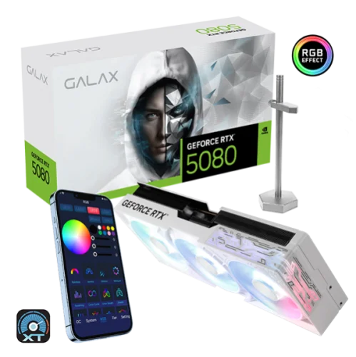 GALAX GeForce RTX 5080 1-Click OC White 16GB GDDR7 GPU GALAX GeForce RTX 5080 1-Click OC White 16GB GDDR7 GPU