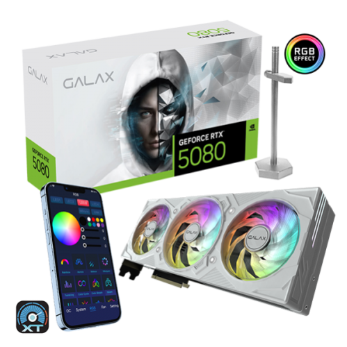 GALAX GeForce RTX 5080 EX Gamer 1-Click OC White 16GB GDDR7 GPU GALAX GeForce RTX 5080 EX Gamer 1-Click OC White 16GB GDDR7 GPU